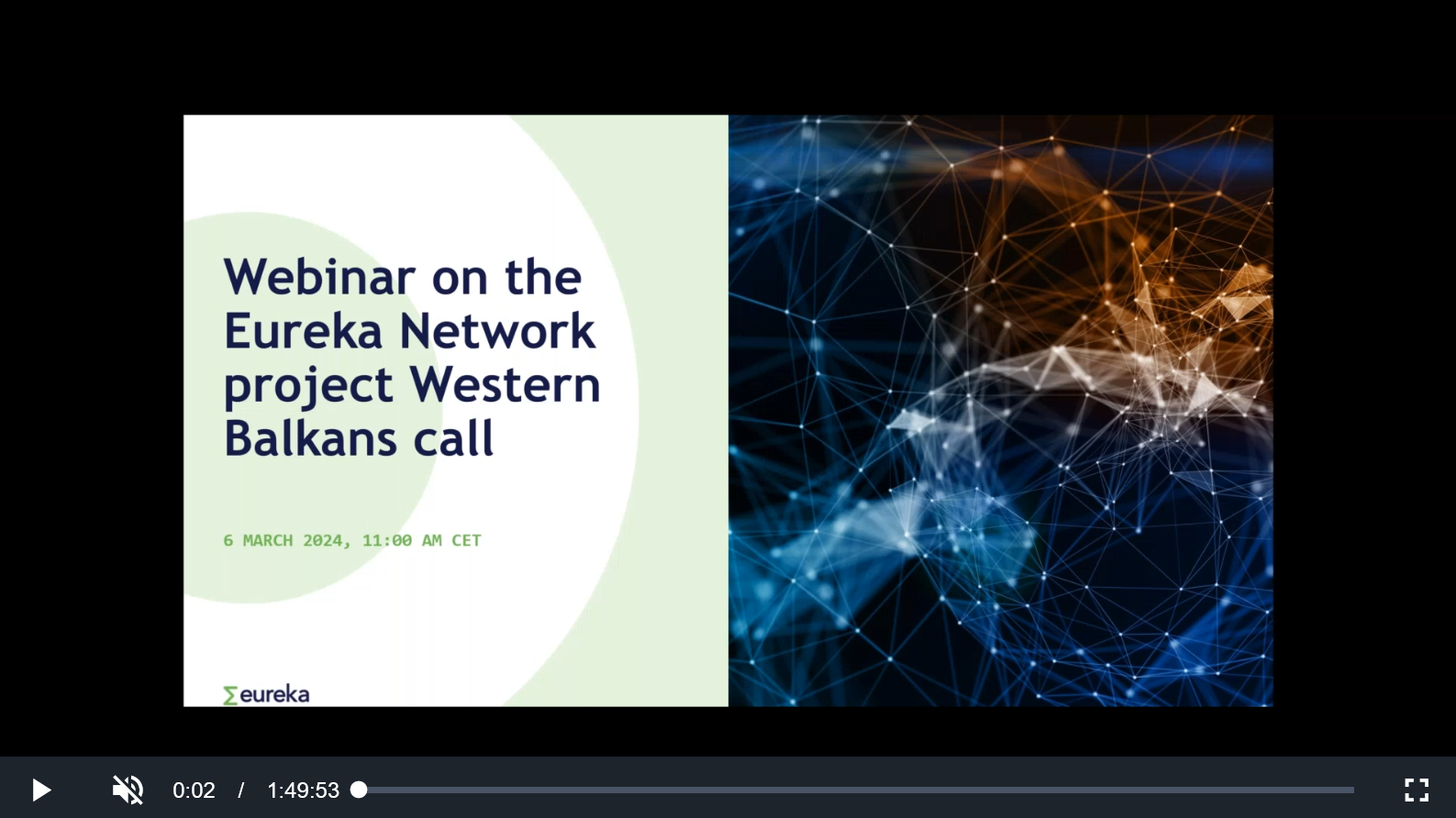 Recording and Presentation of the Webinar Dedicated to the EUREKA Western Balkans Call is available
