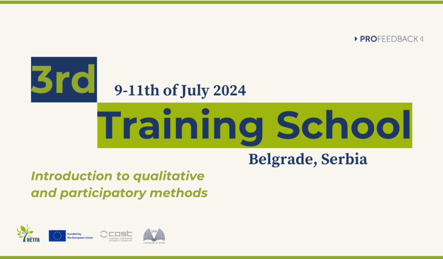 3rd PROFEEDBACK Training School: Introduction to Qualitative and Participatory Methods